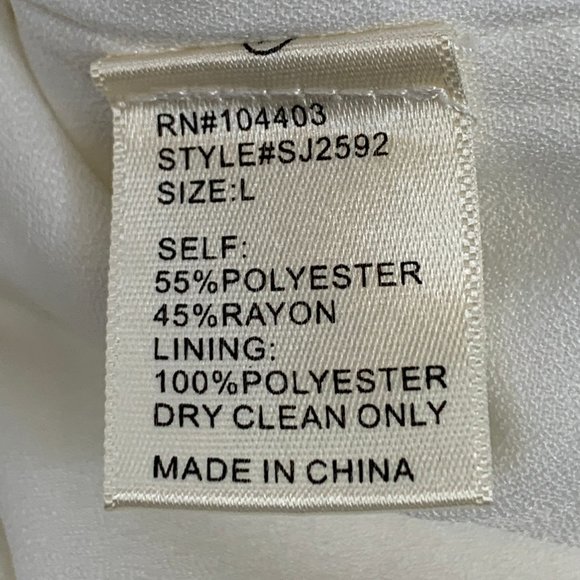 J.O.A. Los Angelas White Elegant Romper Scoop Neck Large Sleeveless Lined Zipper - Picture 3 of 16